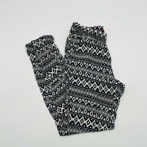 H & M Divided Womens Size 4 Tribal Print Pull On Elastic Waist Slim Leg Pants